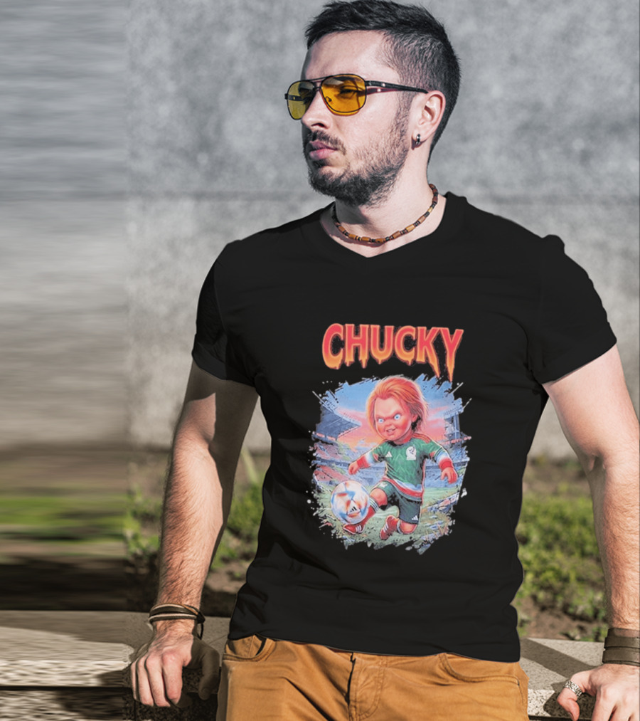Chucky In Mexico Soccer Halloween House Of Tees T-Shirt