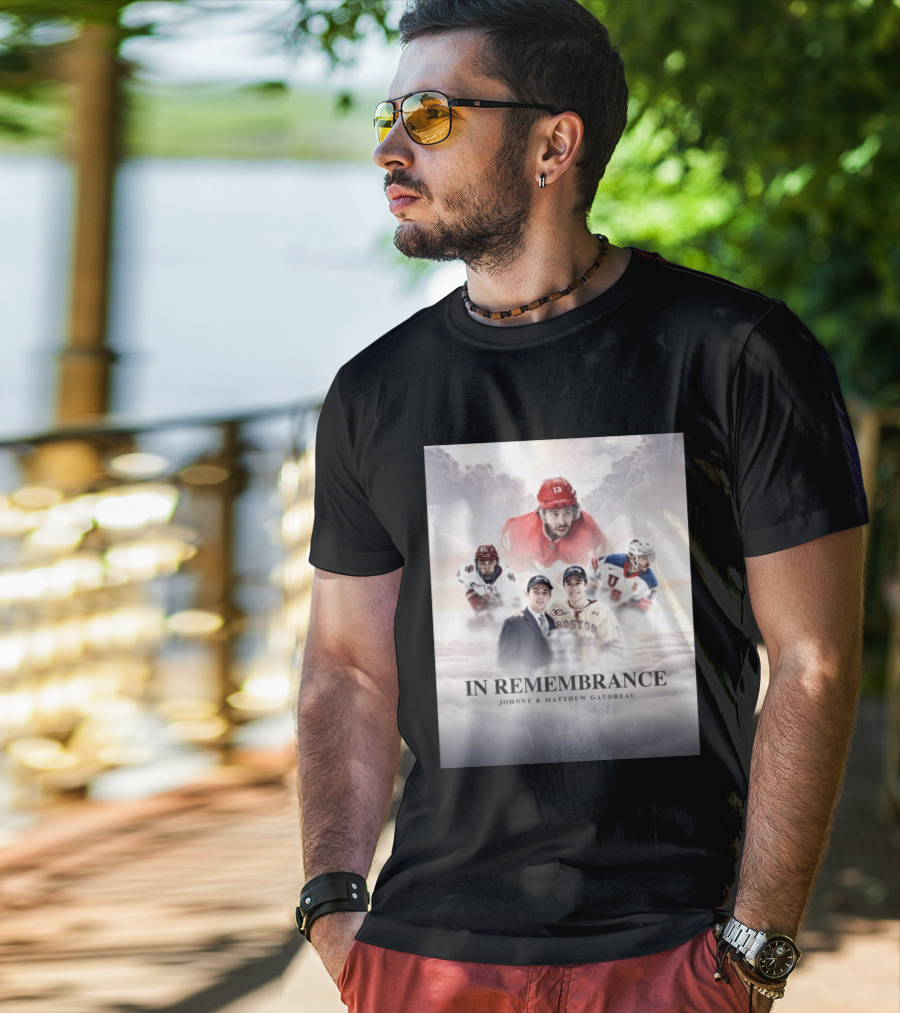 In Remembrance Johnny & Matthew Gaudreau Hockey Tribute With Boston And USA Jerseys T-Shirt