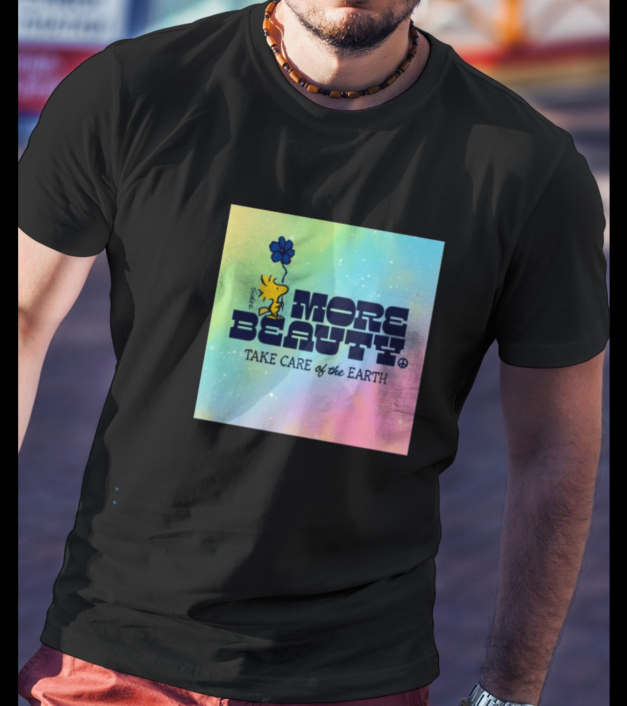 Woodstock More Beauty Care The Earth Peace Sign Balloon Tie Dye T-Shirt