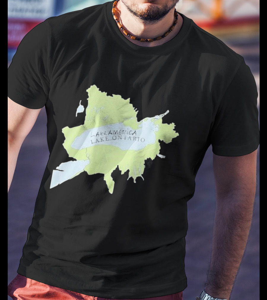 Lake America Lake Ontario Unique Map T-Shirt