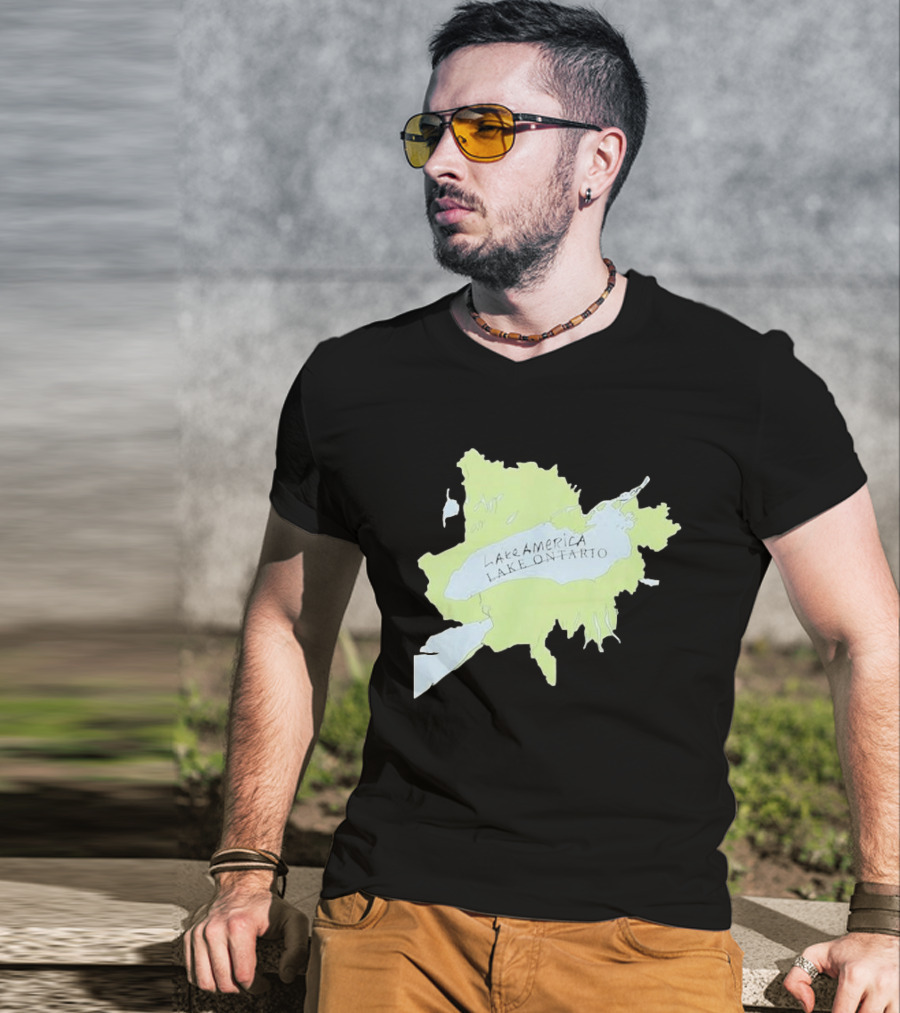Lake America Lake Ontario Unique Map T-Shirt