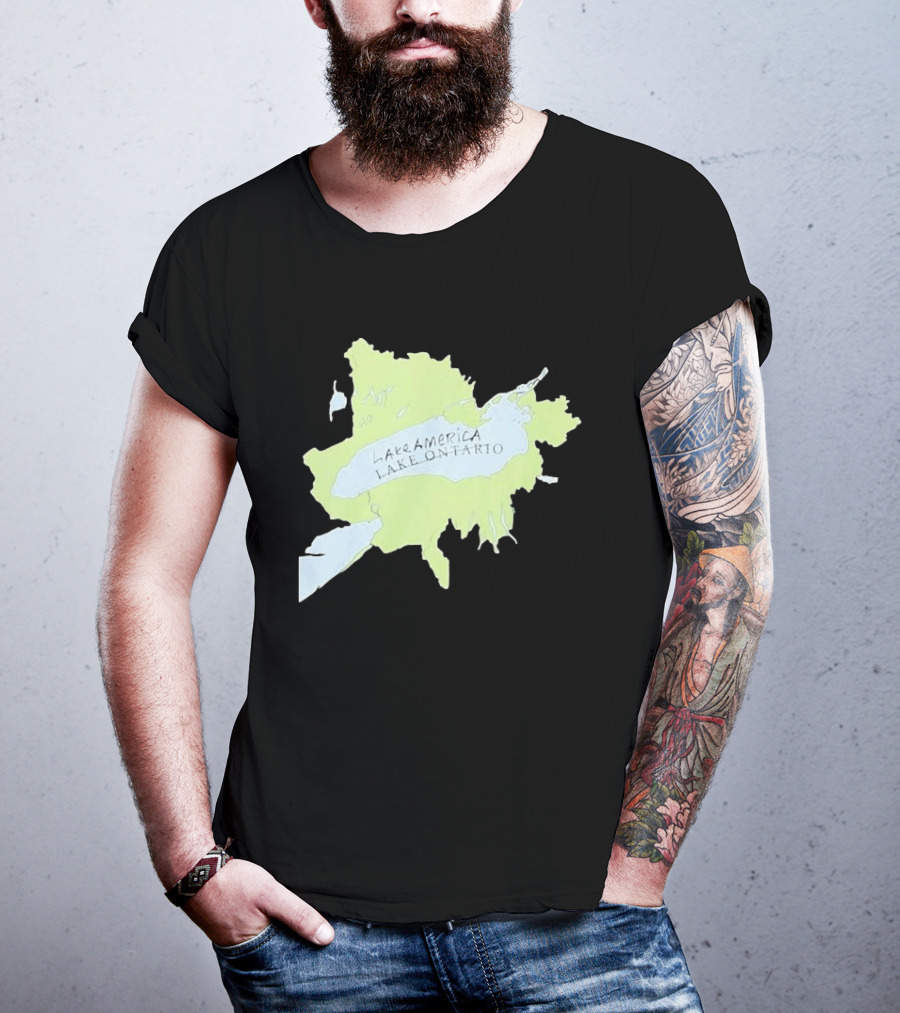 Lake America Lake Ontario Unique Map T-Shirt