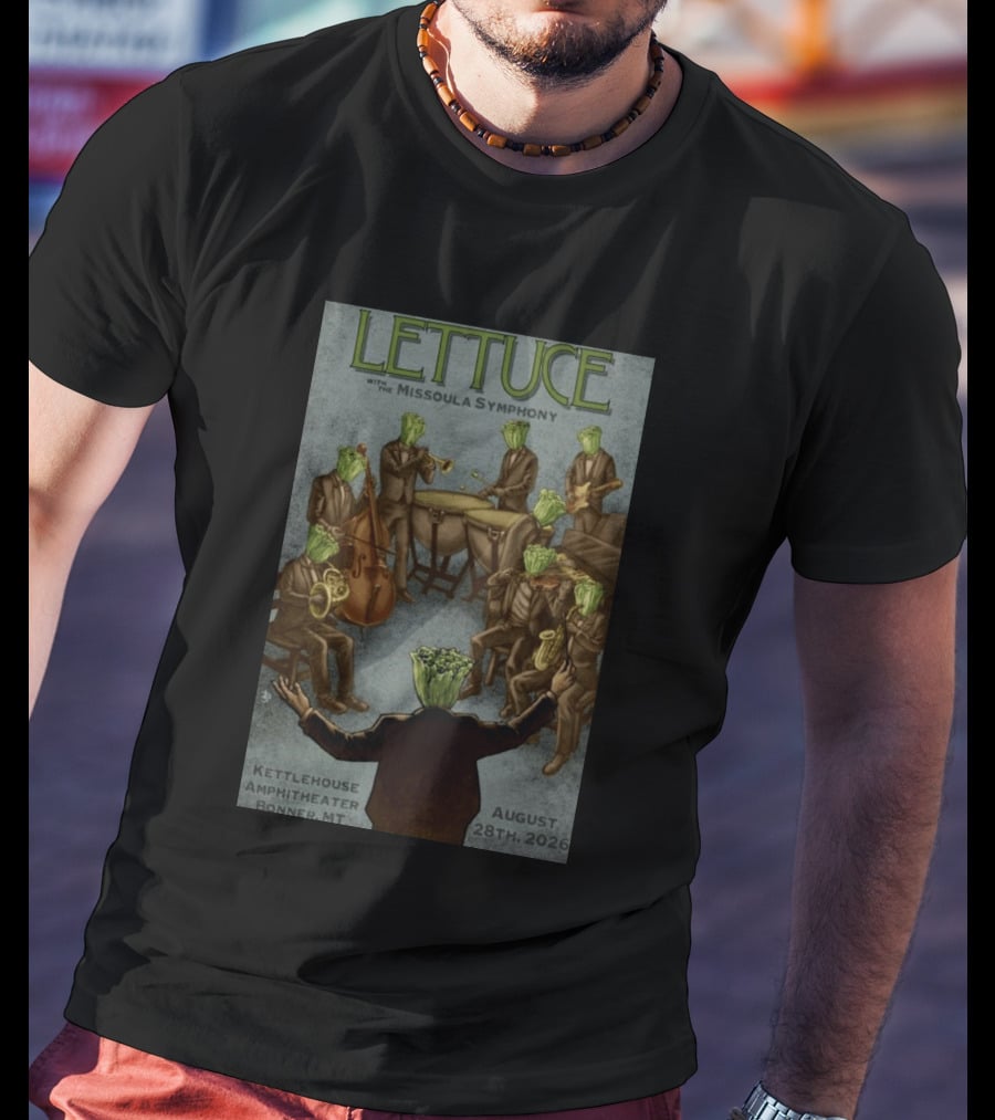 Lettuce With Missoula Symphony KettleHouse Amphitheater Bonner MT August 28 2026 T-Shirt
