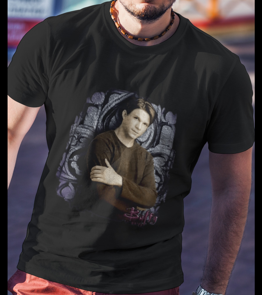 Riley Finn Marc Blucas Buffy Gothic Arch Arms Crossed T-Shirt