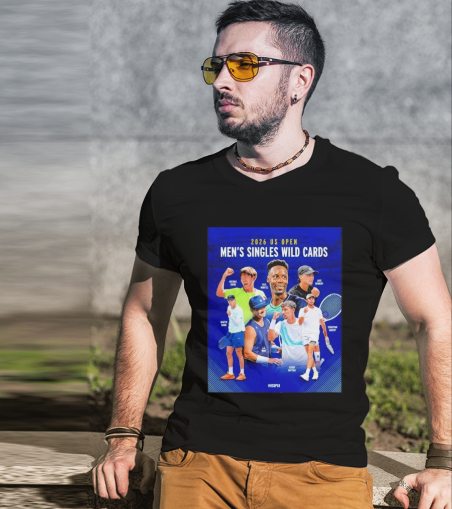 2026 US Open Men's Singles Wild Cards Michael Zheng Gael Monfils Jack Sock Martin Damm Alex Michelsen Ben Shelton Alexei Popyrin Dominic Stricker T-Shirt