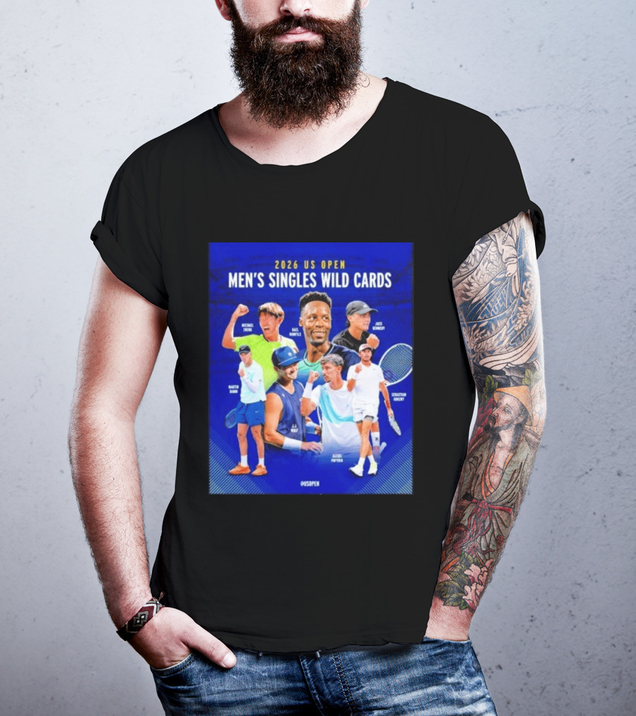 2026 US Open Men's Singles Wild Cards Michael Zheng Gael Monfils Jack Sock Martin Damm Alex Michelsen Ben Shelton Alexei Popyrin Dominic Stricker T-Shirt