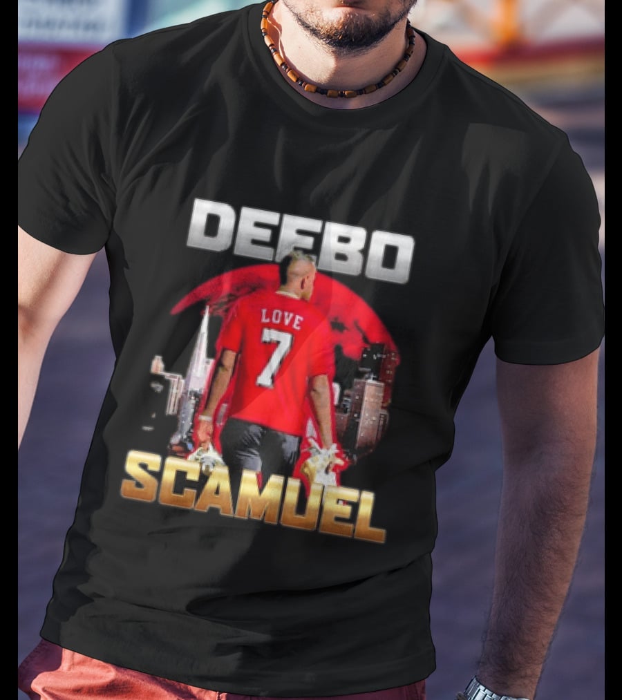 Deebo Scamuel Love 7 San Francisco 49ers Backdrop T-Shirt