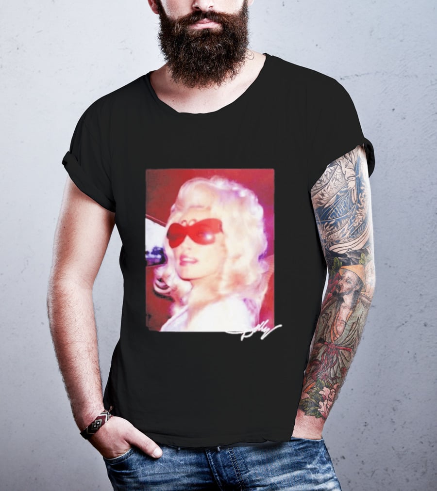 Dolly Parton Iconic Vintage Style With Red Sunglasses T-Shirt