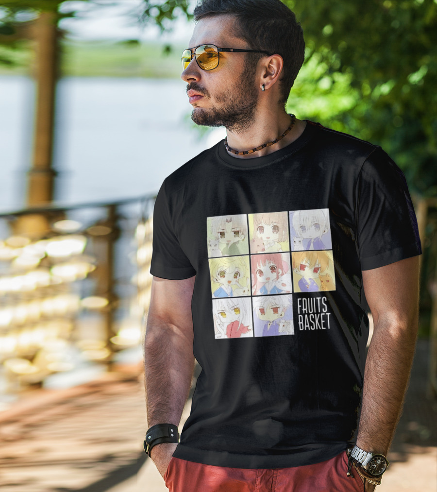 Fruits Basket Chibi Characters Grid With Cute Kawaii Anime T-Shirt