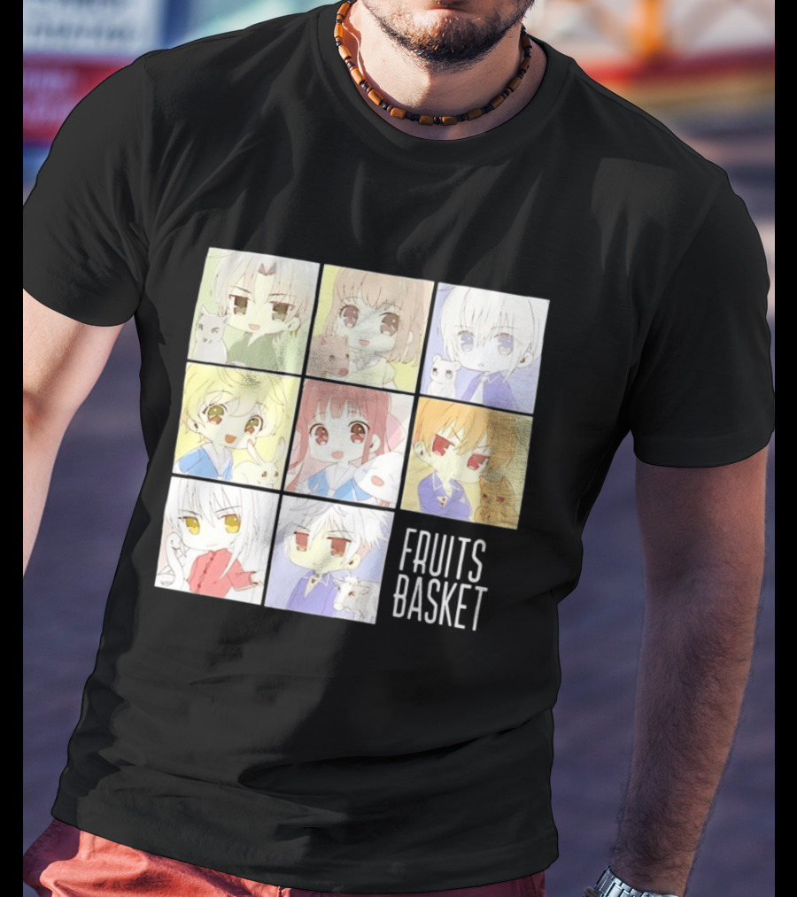 Fruits Basket Chibi Characters Grid With Cute Kawaii Anime T-Shirt