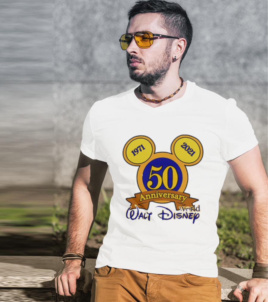 1971 2021 50th Anniversary Walt Disney World Mickey Ears Celebration T-Shirt