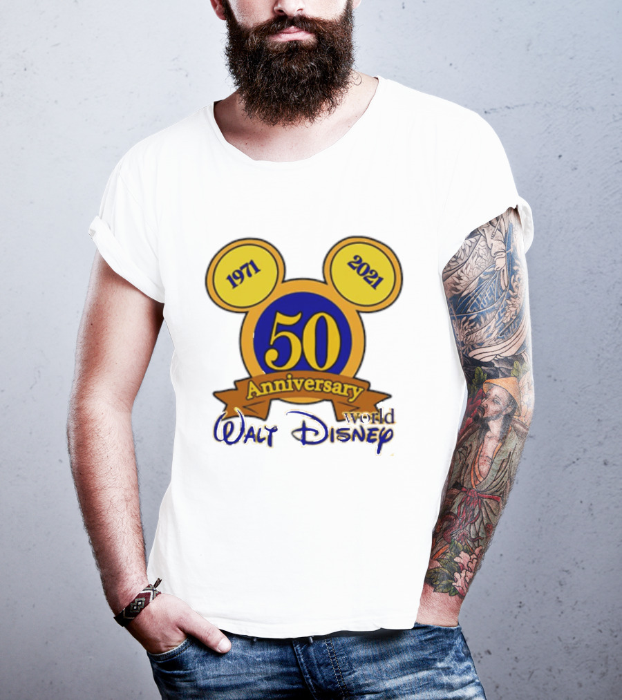 1971 2021 50th Anniversary Walt Disney World Mickey Ears Celebration T-Shirt