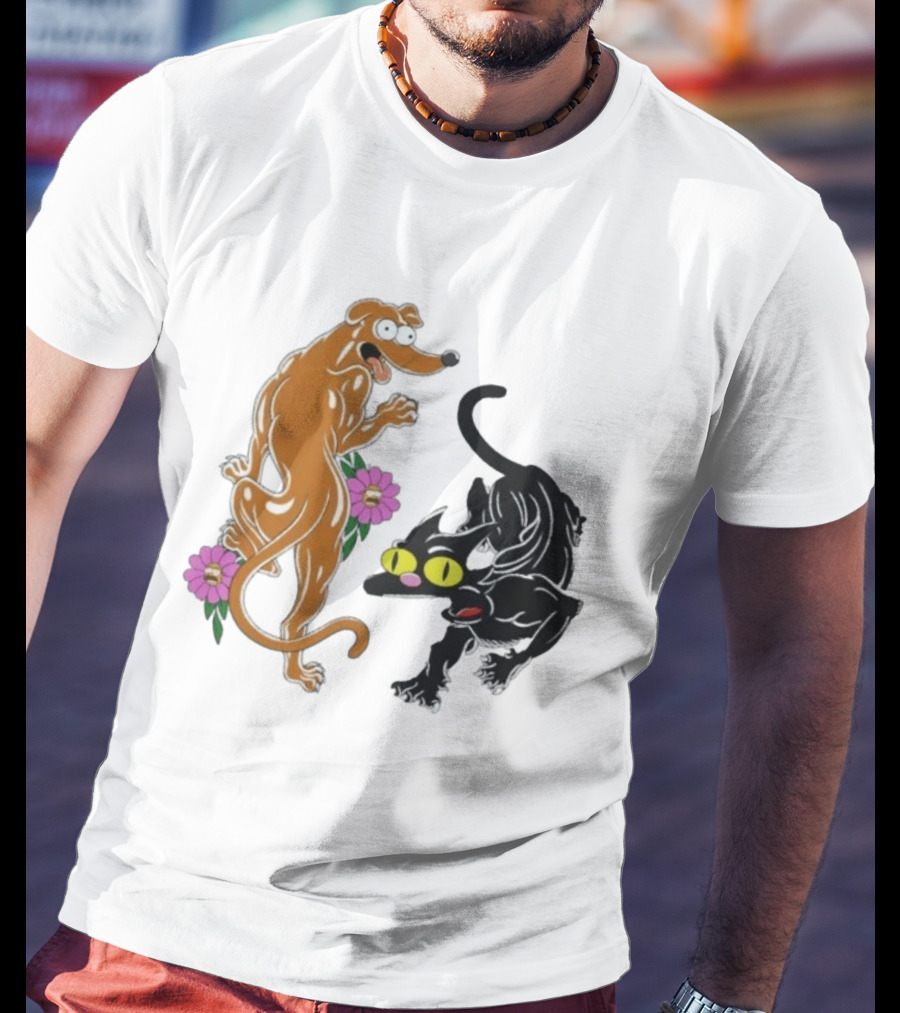 Buff Santa's Little Helper Snowball Ned Flanders Flowers T-Shirt