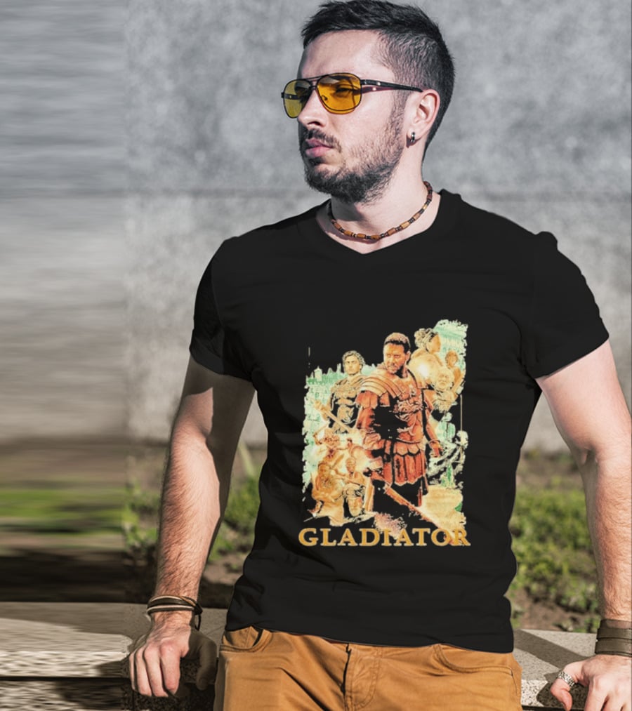 Gladiator Maximus Collage Russell Crowe Roman Warrior Epic T-Shirt