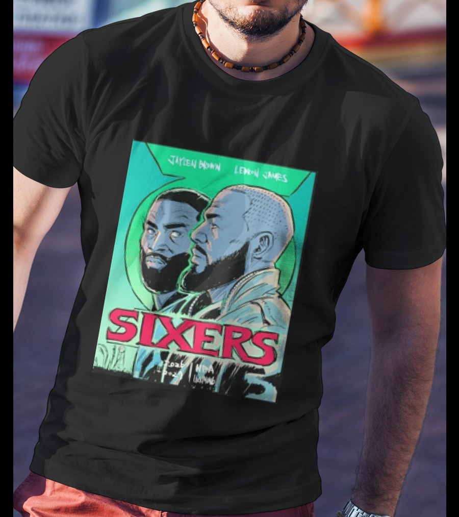 Jaylen Brown Lebron James Sixers NBA Lanterns T-Shirt