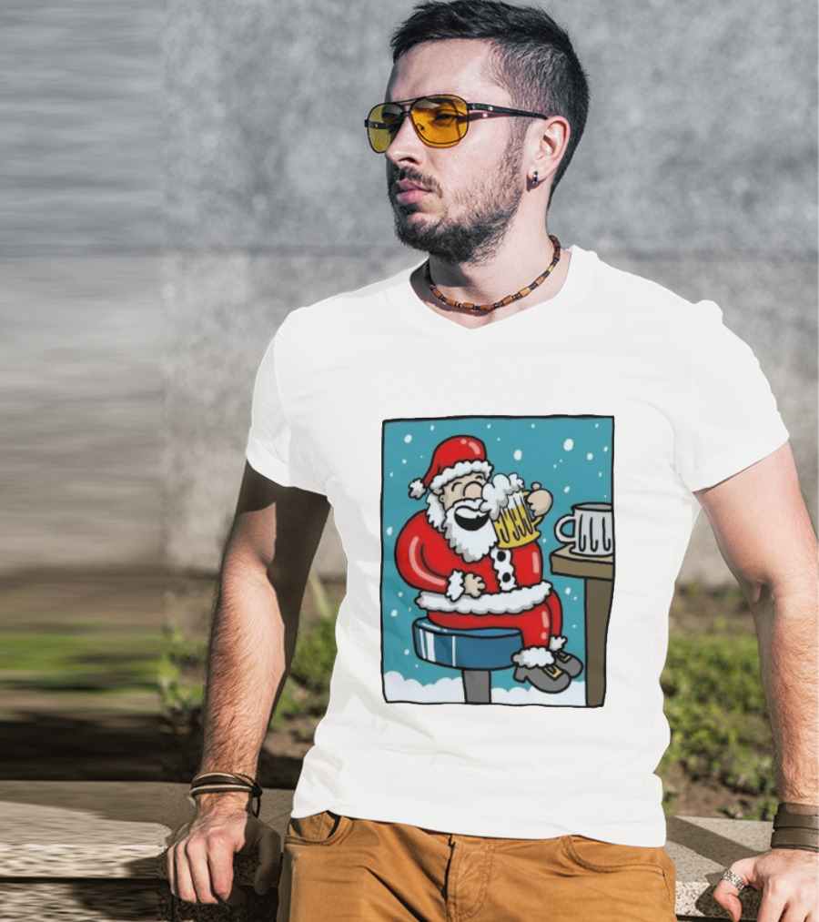 Santa Claus It's The Most Wonderful Time For A Beer Christmas T-Shirt