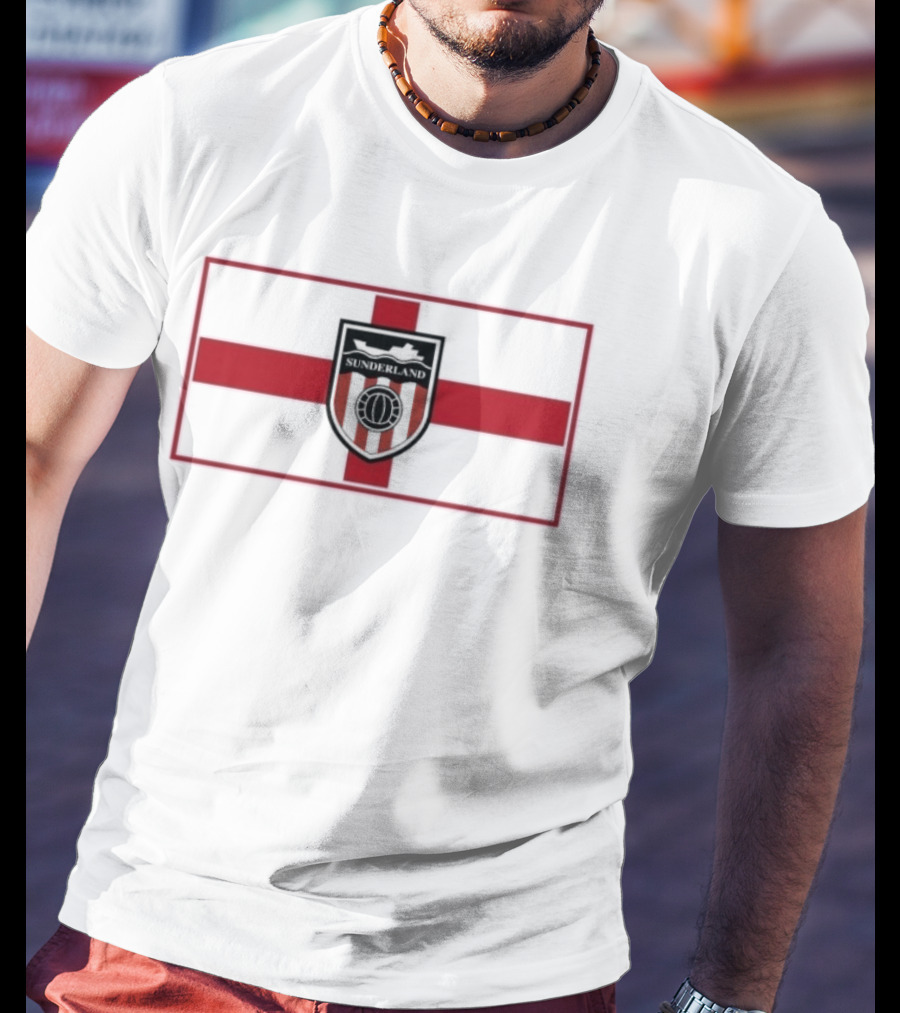 Sunderland AFC St George Cross Crest Flag Soccer Team T-Shirt