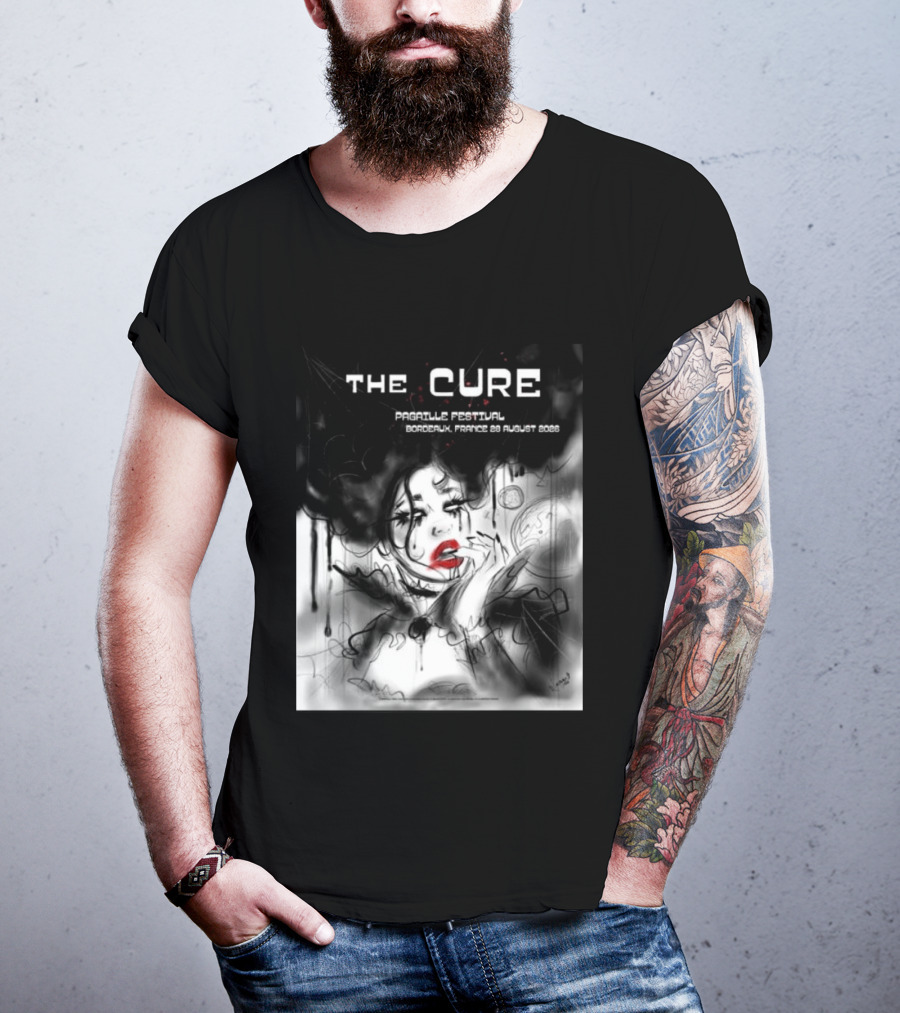 The Cure Pagaille Festival Bordeaux France 28 August 2026 Event T-Shirt