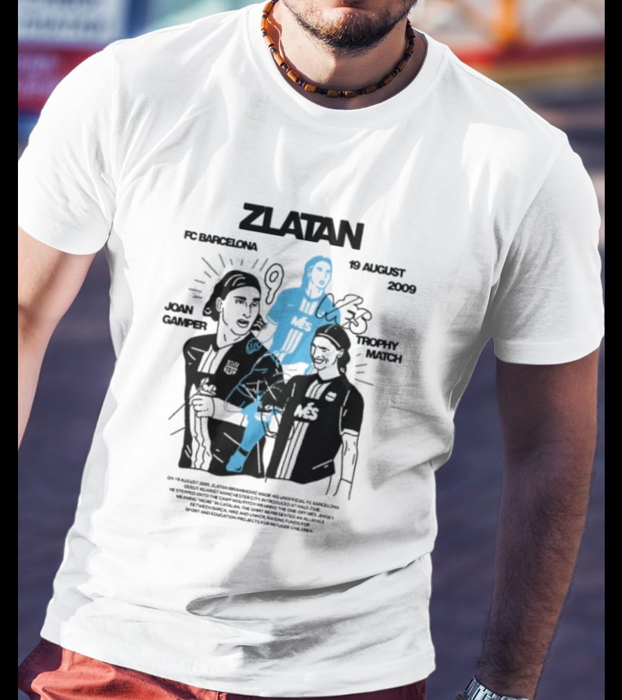 Zlatan Ibrahimović FC Barcelona 19 August 2009 Joan Gamper Trophy Més Match T-Shirt