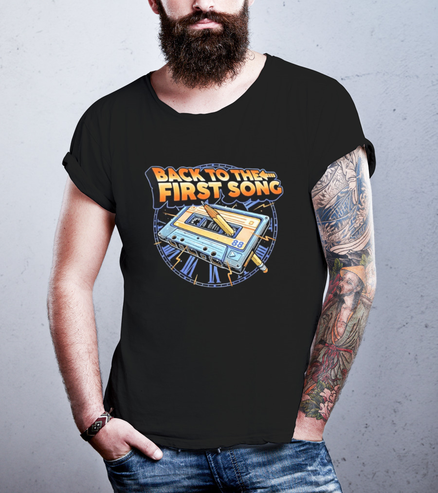 Back To The First Song 88 Cassette Tape Retro Rewind Nostalgia T-Shirt