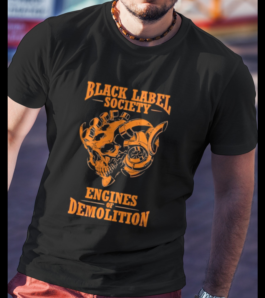 Black Label Society Engines Of Demolition Skull T-Shirt
