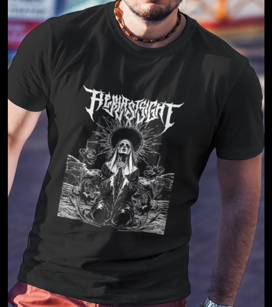 Her Last Sight Store Nun Black Gothic Art Tattoo T-Shirt