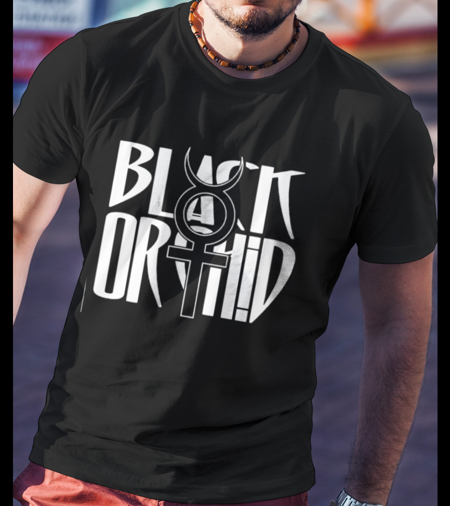 Black Orchid Occult Gothic Mystical T-Shirt