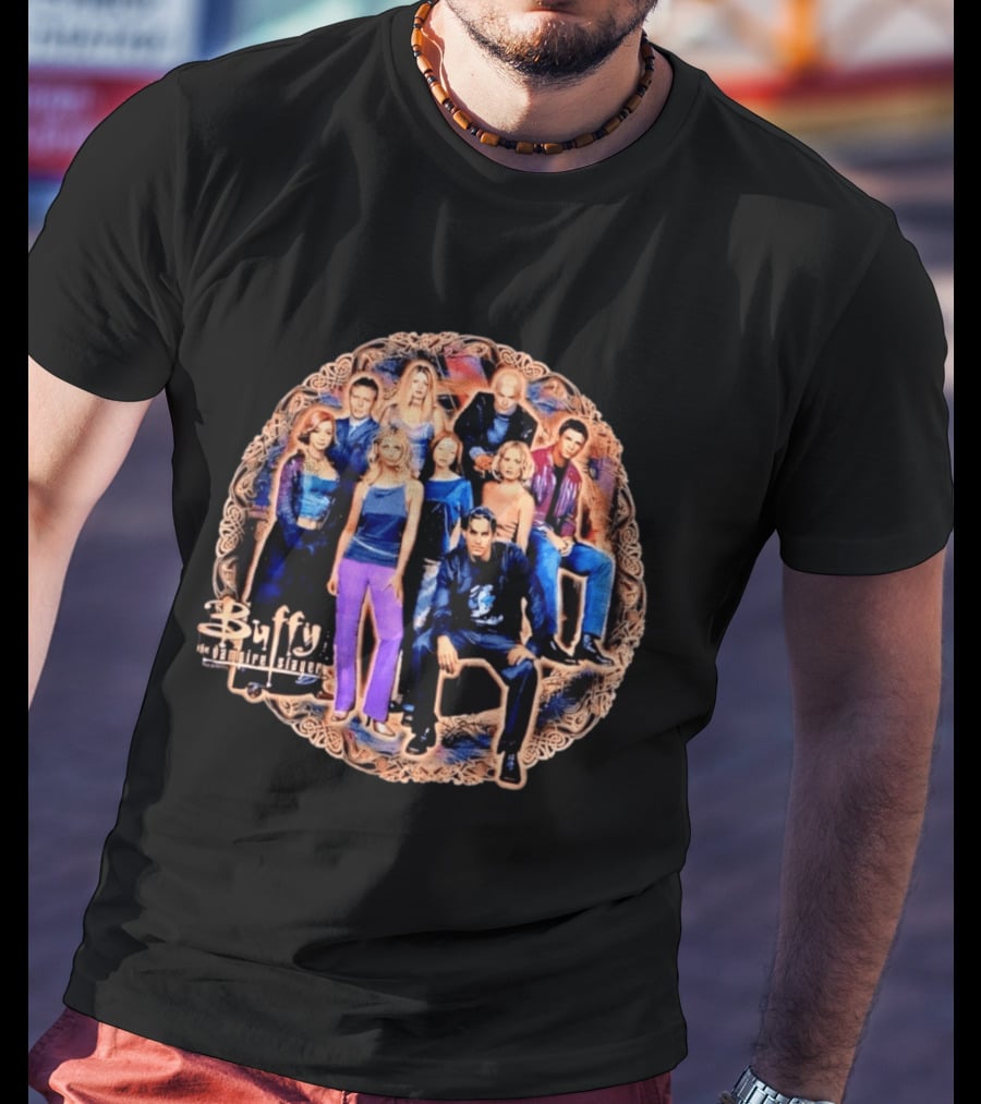 Buffy The Vampire Slayer Cast Angel Ensemble T-Shirt