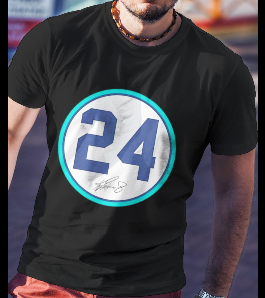 Ken Griffey Jr Number 24 Seattle Mariners Team Jersey Number T-Shirt