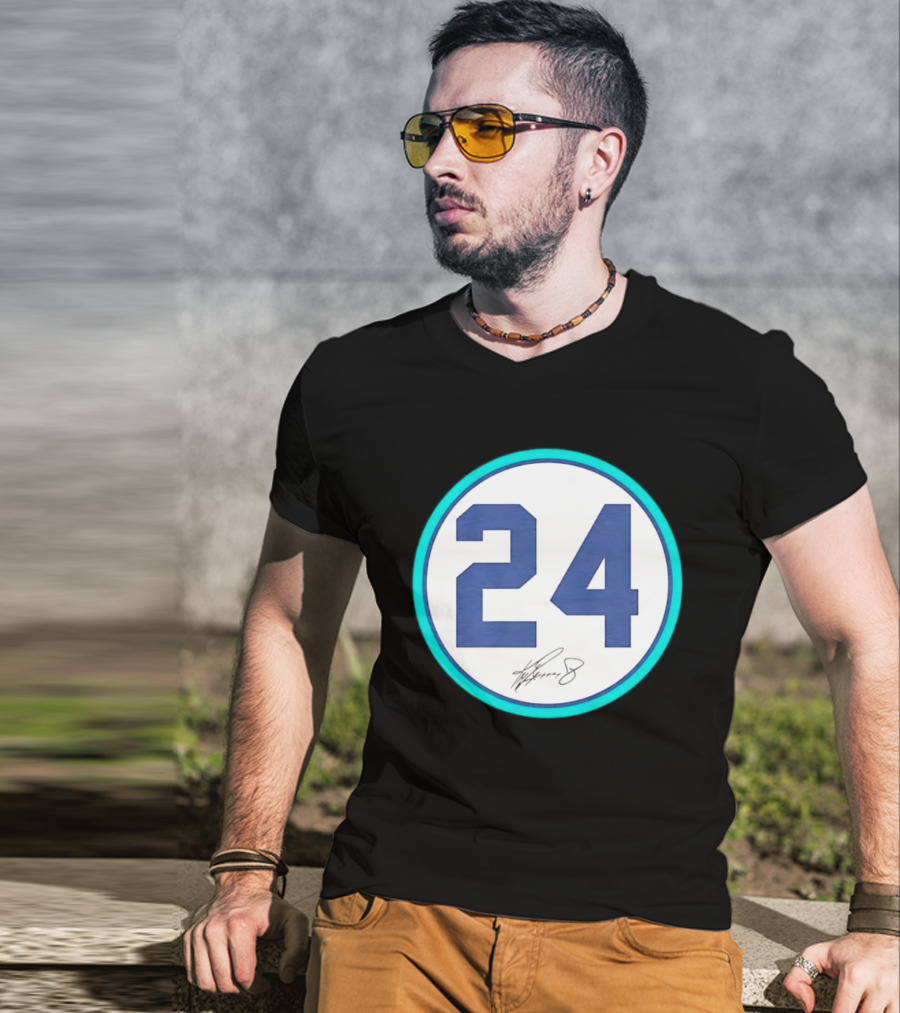 Ken Griffey Jr Number 24 Seattle Mariners Team Jersey Number T-Shirt