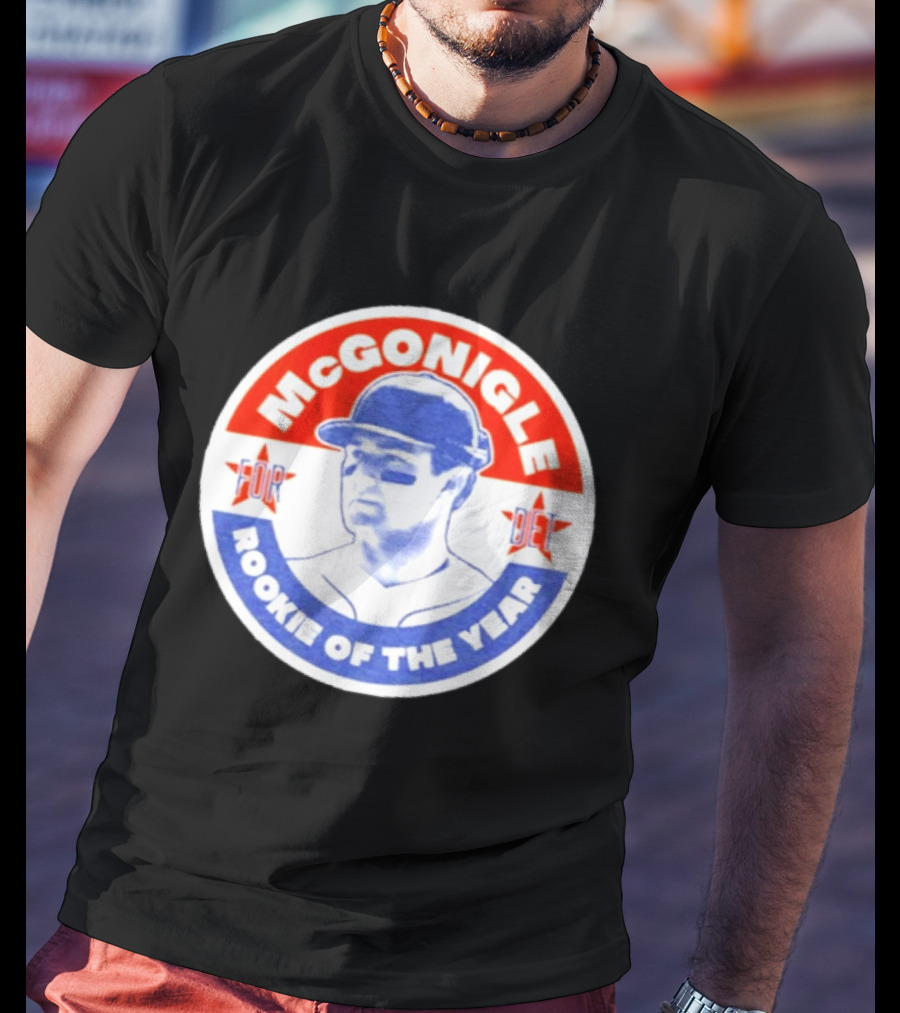 Kevin McGonigle Rookie Of The Year Detroit Baseball Stars T-Shirt
