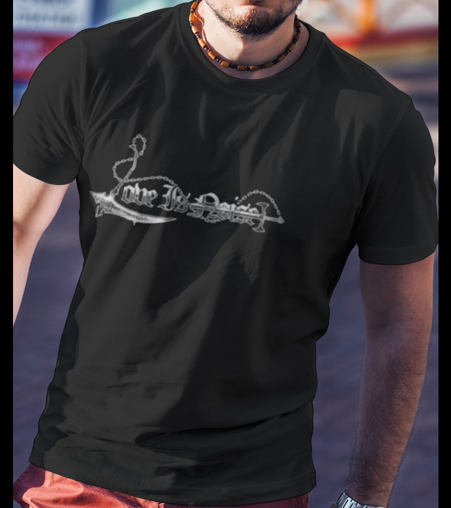Love Is Noise Store Scythe Sword T-Shirt