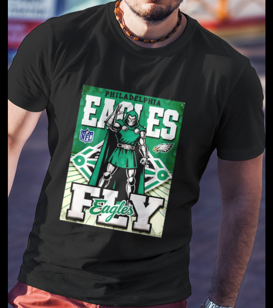 Philadelphia Eagles Doctor Doom NFL Fly Eagles T-Shirt
