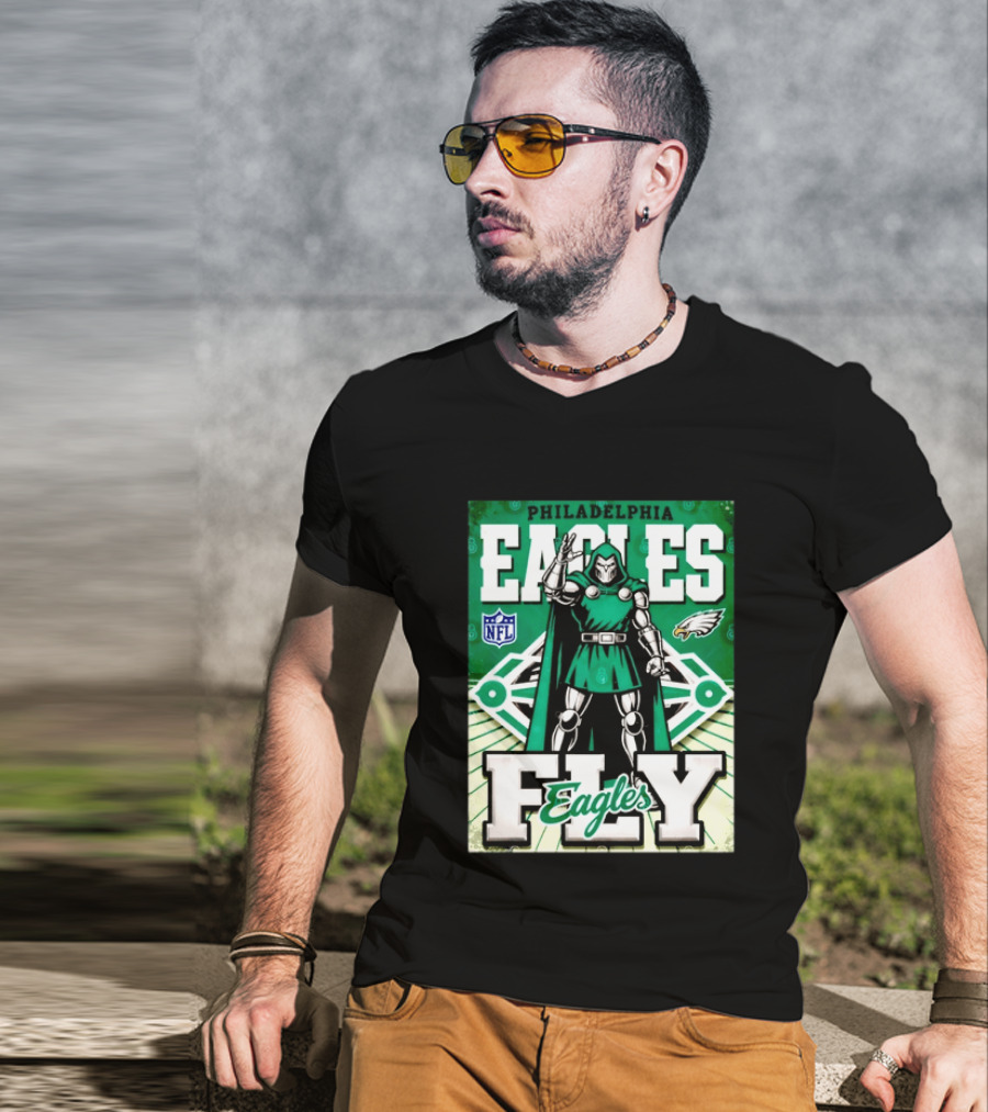 Philadelphia Eagles Doctor Doom NFL Fly Eagles T-Shirt