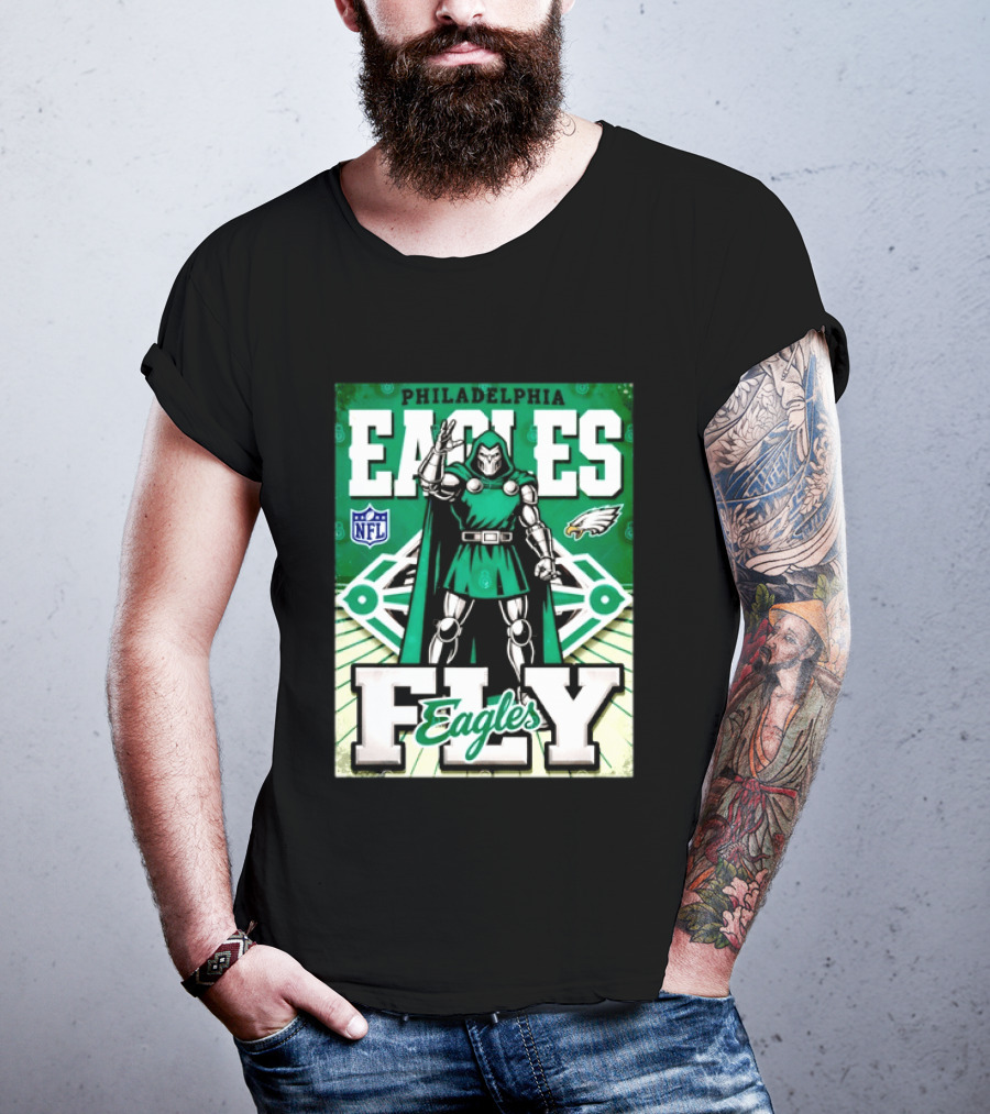 Philadelphia Eagles Doctor Doom NFL Fly Eagles T-Shirt