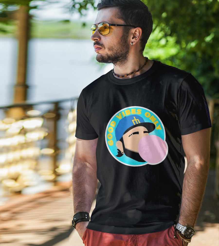 Seattle Mariners Eugenio Suarez Good Vibes Only 28 Baseball Bubblegum T-Shirt