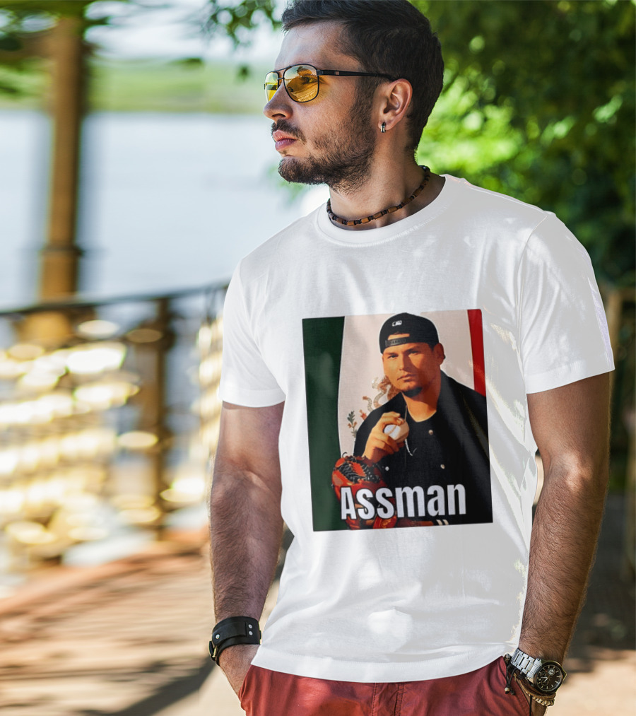 Assman Baseball Player Mexico Flag Baseball Glove Cap T-Shirt