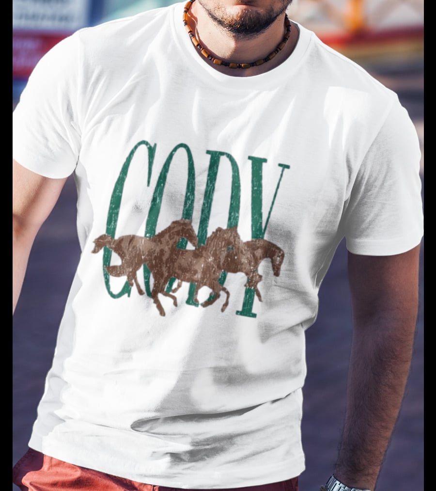 Cody Johnson Distressed Horses Country Music T-Shirt