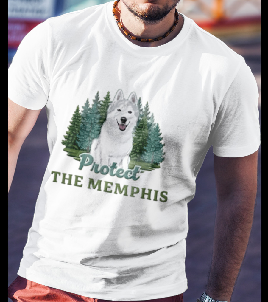 Protect The Memphis Husky Dog Forest Nature Animal T-Shirt