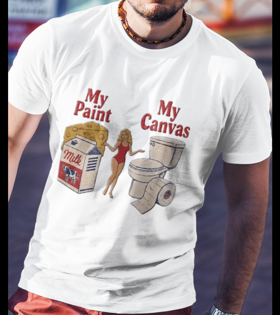 My Paint My Cheese Milk Cow Toilet Paper Humor T-Shirt