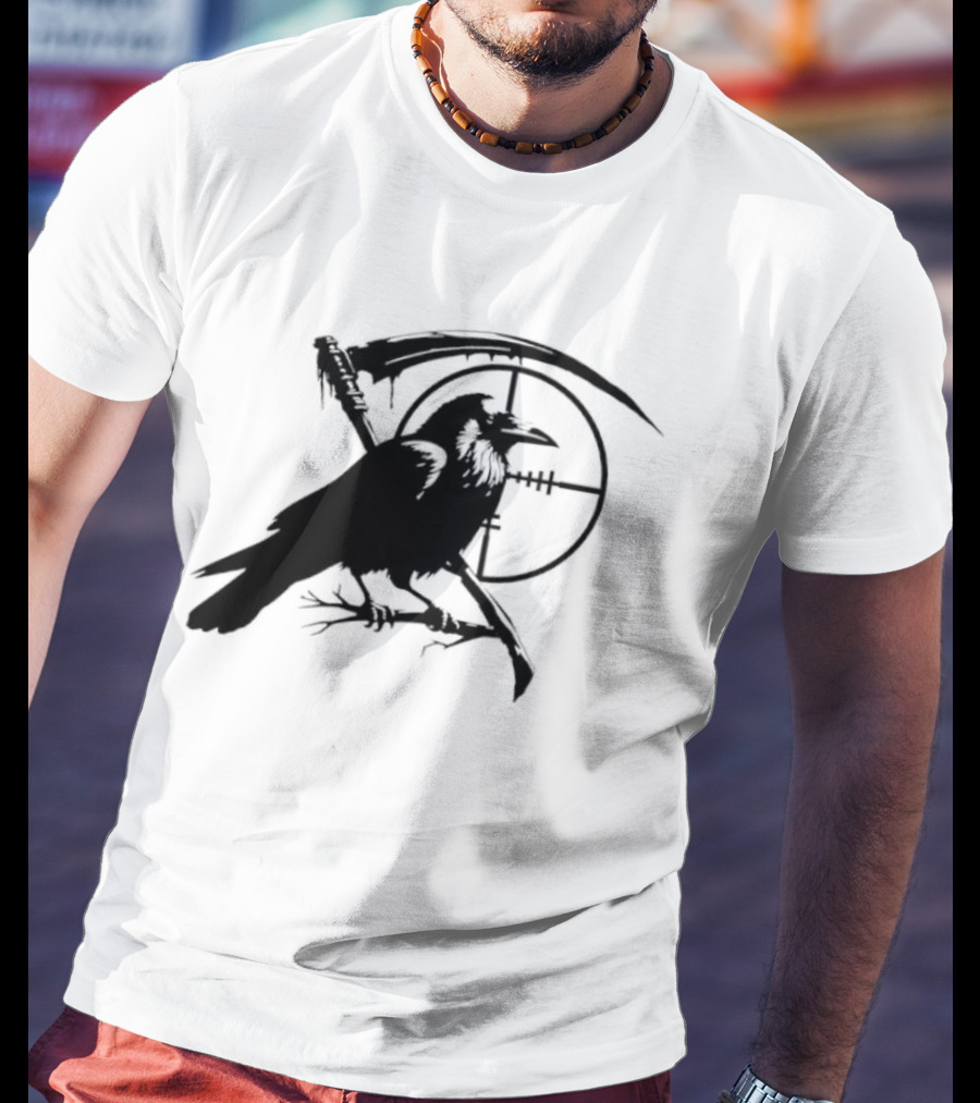 Grim Reaper Raven Sniper Scope Target T-Shirt