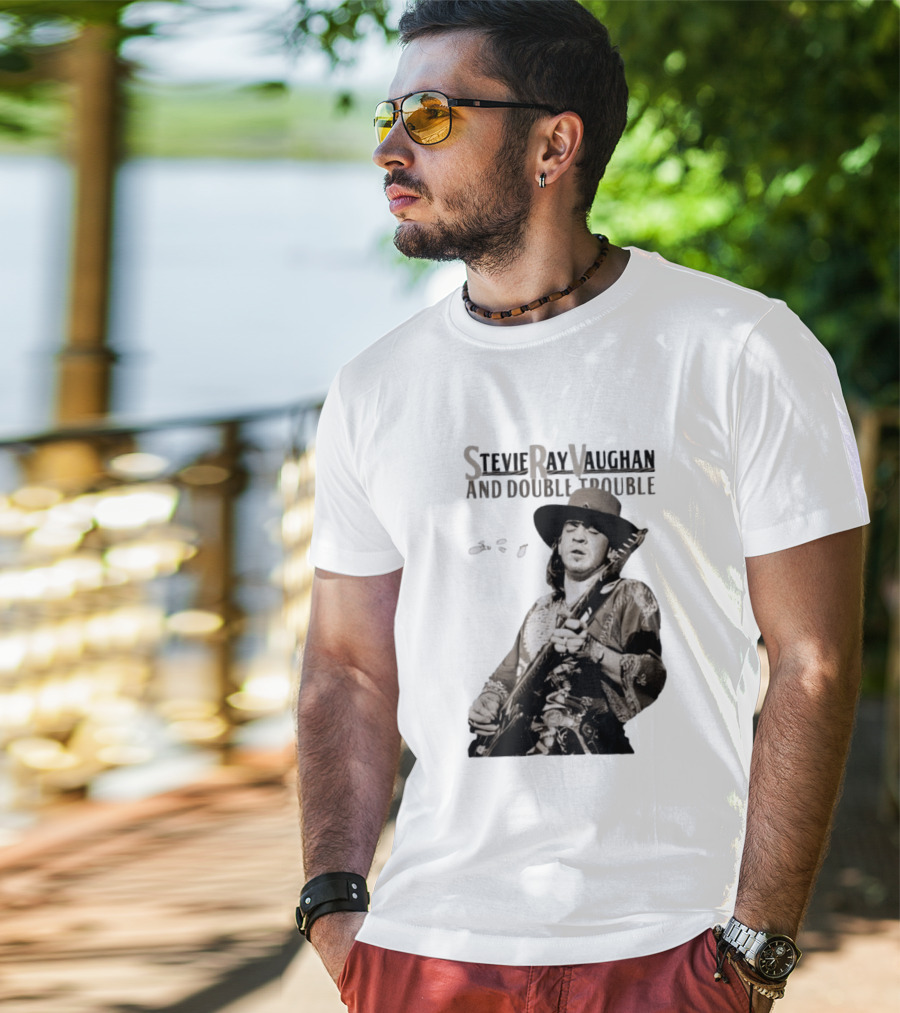 Stevie Ray Vaughan And Double Trouble Live Performance Image T-Shirt