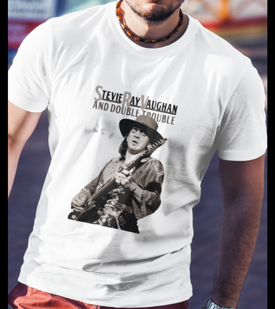 Stevie Ray Vaughan And Double Trouble Live Performance Image T-Shirt