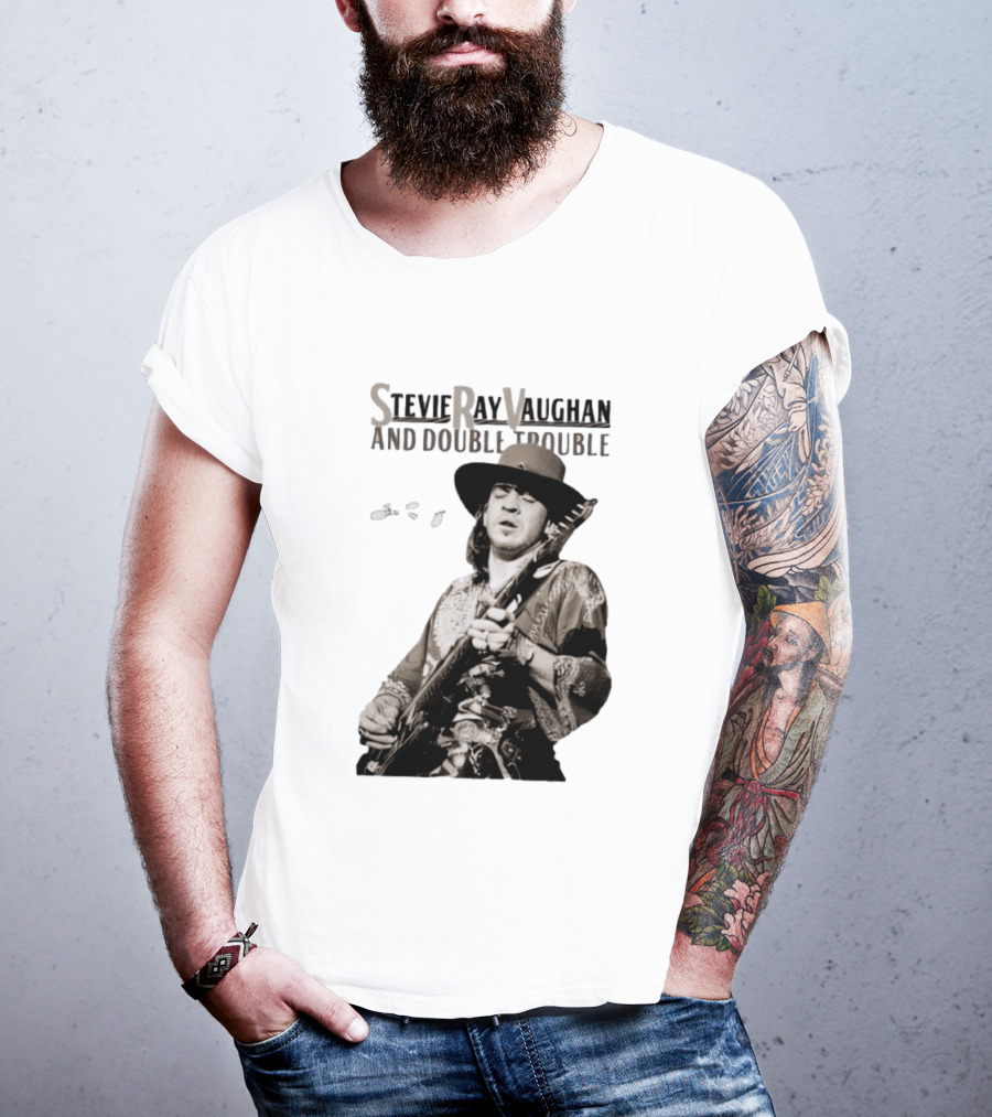 Stevie Ray Vaughan And Double Trouble Live Performance Image T-Shirt