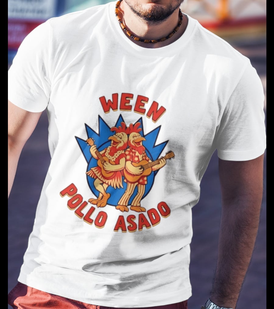 Ween Pollo Asado Chicken Band Alternative Rock Duo Guitars T-Shirt