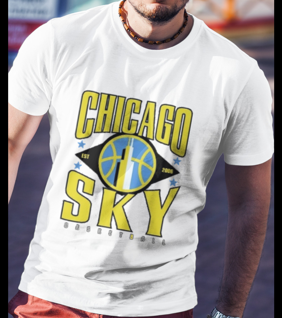 Chicago Sky Est 2006 Basketball Skyline WNBA T-Shirt