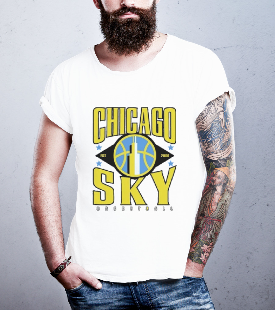 Chicago Sky Est 2006 Basketball Skyline WNBA T-Shirt