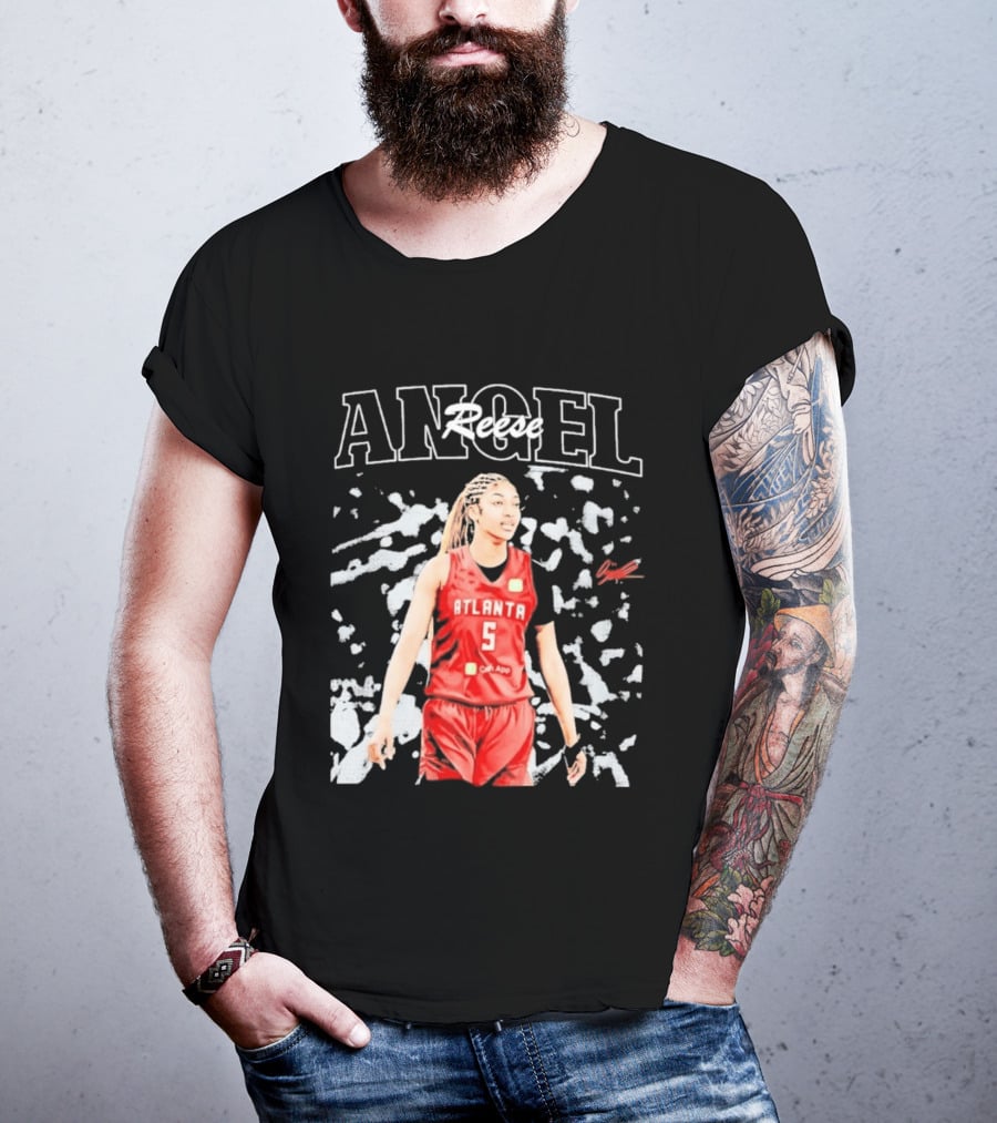 Angel Reese Atlanta No. 5 Basketball Star Burst T-Shirt