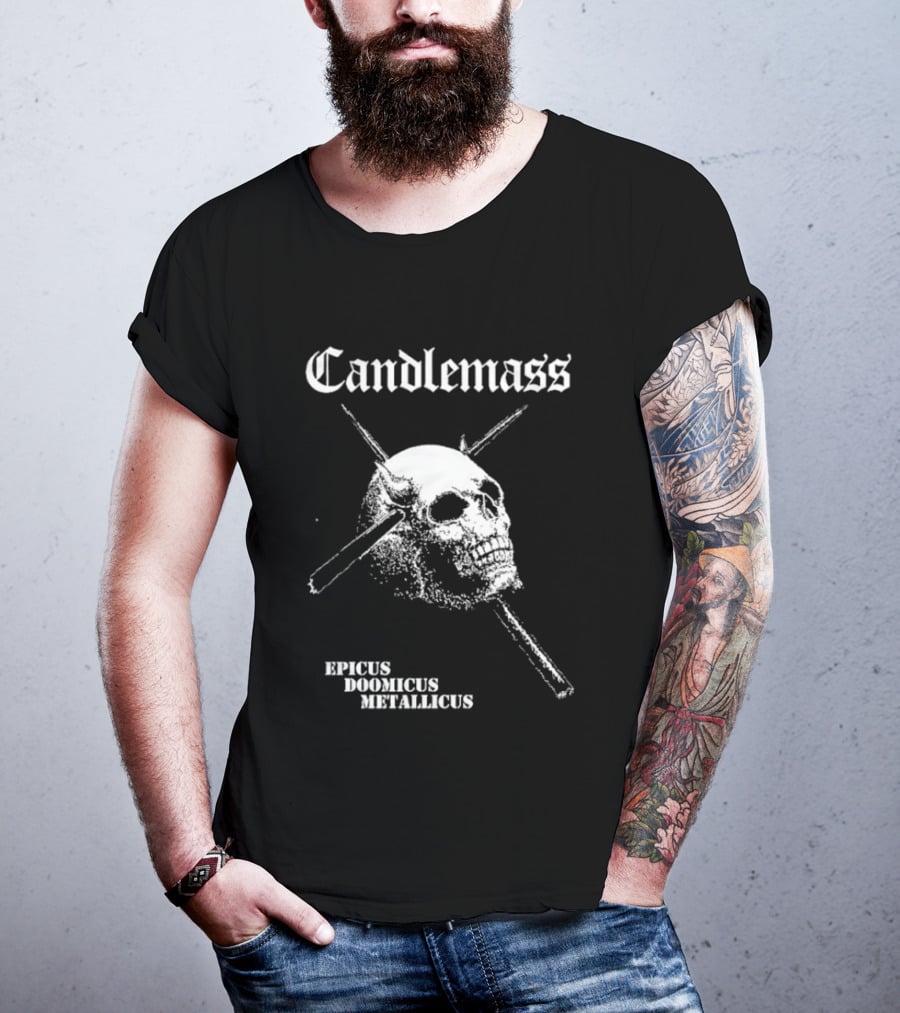 Candlemass Epicus Doomicus Metallicus Skull T-Shirt