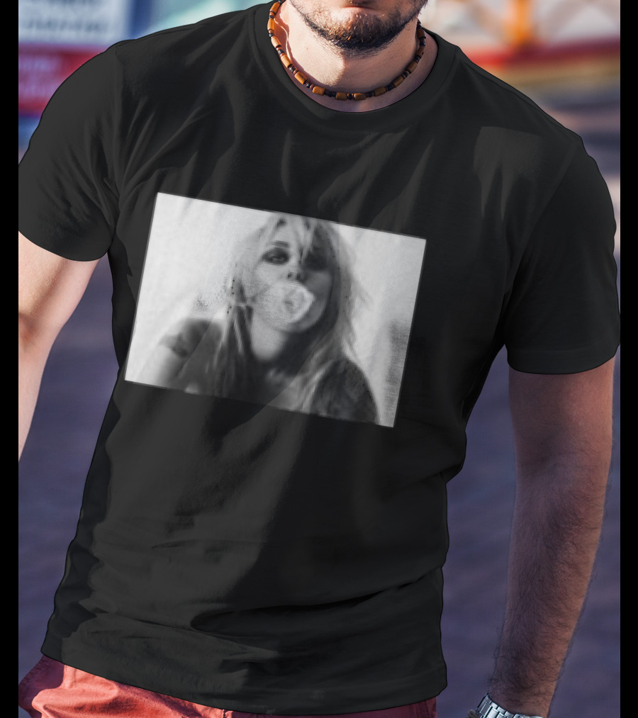 Miley Store Bass Persuades Black Bubblegum Pop T-Shirt